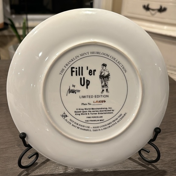 {Franklin Mint} Little Rascal Decorative Plate, "Fill 'Er Up" Limited Edition - Picture 3 of 4
